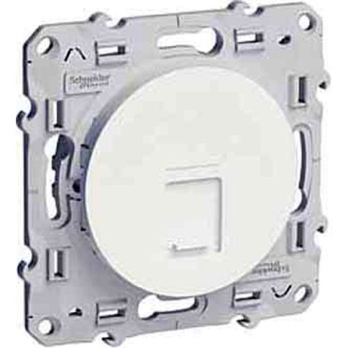 Розетка компьютерная без рамки Schneider Electric Odace 1-м. RJ45 6e белый картинка